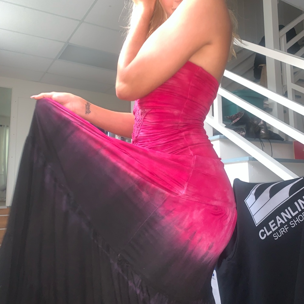 Sky La mermaid gown tie dye